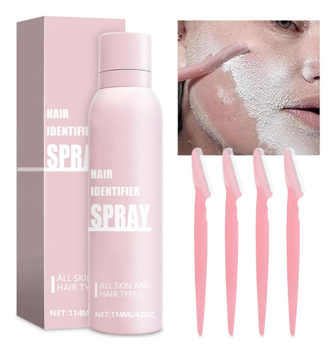 Spray Identificador De Vello Facial Lemonsac  Depilación Pr Blanco