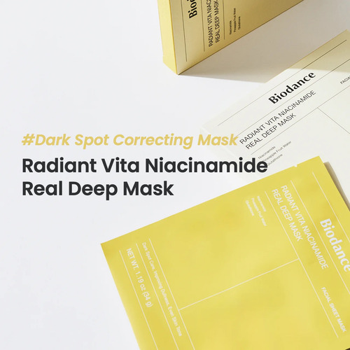 Mascarilla Biodance Radiant Vita Niacinamide Real Deep Set 4