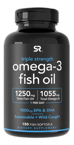 Sports Research Omega 3 1250 Mg, 1000 Epa Dha, 150 Cápsulas