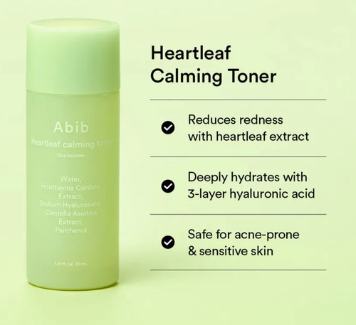 Abib Heartleaf Calming Trial Kit Facial Piel Sensible Y Acné