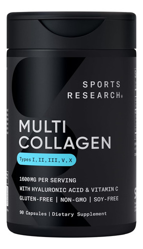Sports Research Multi Colageno + Ácido Hialurónico Sin Sabor