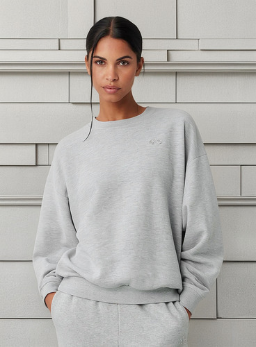 Alo Yoga Campera Accolade Crew Neck Buzo Gris M - 8 Accolade Crew Neck