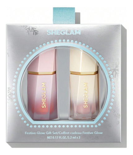 Sheglam Festive Glow Gift Set Líptick Rose Ritual & Glass H Ritual De Rosa Y Corazón De Cristal