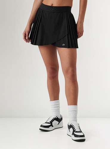 Alo Yoga Pollera Deportivo Actitud Aces Tennis Skirt Negro L - 12