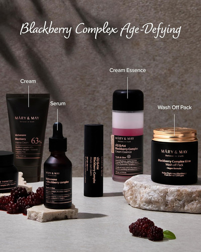 Mary & May Idebenone Blackberry Complex Essence Mask Facial Seca