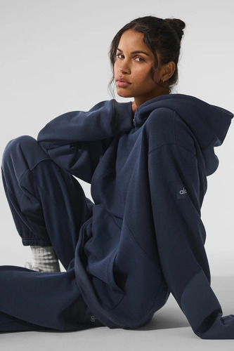 Alo Yoga Chompa Buzo Hoodie Unisex Make Waves Original S - 4 Azul Marino Make Waves