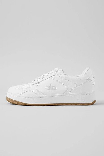 Alo Yoga Zapatillas Deportivas Casuales Recovery Mode Sneake Blanco Cuero Vegano Faux Leather 37.5 Ar
