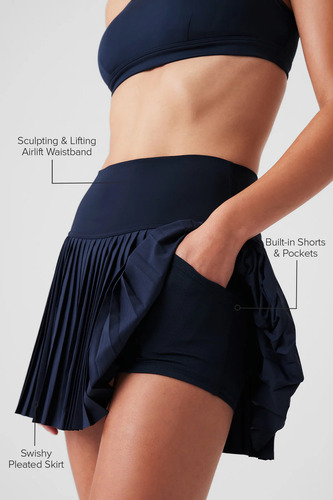 Alo Yoga Pollera Grand Slam Tennis Skirt Azul Marino Grand Slam Xs - 2