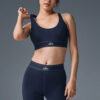 Alo Yoga Top Deportivo Airlift Suit Up Soporte Medio Azul Oscuro Airlift Suit L