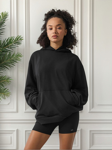 Alo Yoga Chompa Buzo Hoodie Unisex Make Waves  Original S - 4 Negro Make Waves