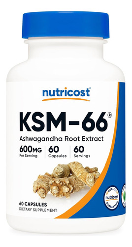 Nutricost Suplemento Herbal - Ksm-66 Ashwagandha 600 Mg Sin Sabor