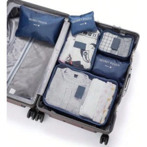 Organizadores De Equipaje Suntribe - Set De 6 Bolsa De Viaje Azul