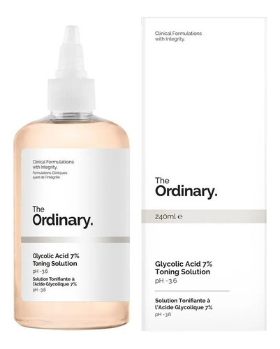 Loción Glycolic Acid 7% Toning Solution The Ordinary Exfoliante Noche Para Todo Tipo De Piel De 240ml/306g 15+ Años