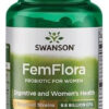 Femflora Probioticos Mujer 60cáp Sin Sabor 9.8 Bill Cfu Swanson Frasco