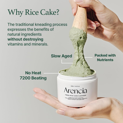 Arencia Fresh Green Rice Mochi Cleanser Espuma Para Rostro Normal A Sensible Día/noche