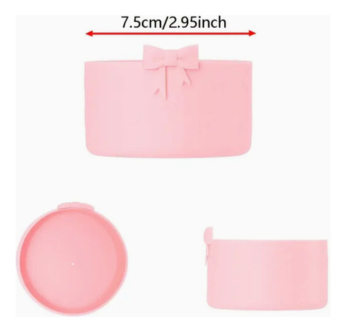 6pcs Accesorios Para Stanley Adorno Con Pajita Con Lazo Cup Rosado Claro