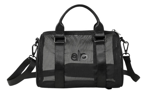 Alo Yoga Mini Bolso Sheer Duffl - Malla Semitransparente Negro Sheer Duffle