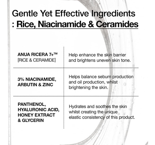 Serum Hidratante Anua Rice 7 Ceramide 50ml Para Piel Joven Todo Tipo De Piel Día/noche
