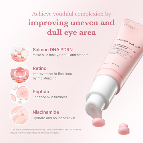 Medicube Pdrn Pink Peptide Eye Cream Crema De Contorno Ojos Sensible Día/noche