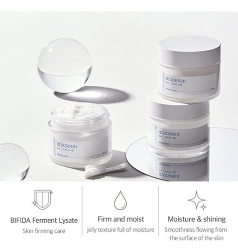 Mixsoon Bifida Cream 60ml Hidratación Profunda Y Reparación Todo Tipo De Piel Día