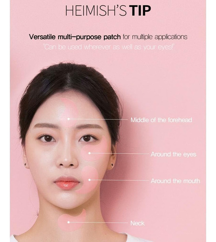 Heimish Parches Para Ojos Y Rostro De Hidrogel Con Agua Rosa Mixta Día/noche