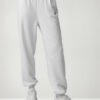 Alo Yoga Pantalón Jogger Deporti Accolade Sweatpant Unisex Blanco French Terry L - 12