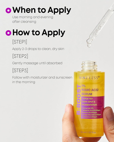 Nineless B-boost Suero Ácido Kójico 1% 30 Ml Todo Tipo De Piel Día