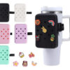 Accesorio Para Botella Bolsa Con 5 Charms Decorativos Negro