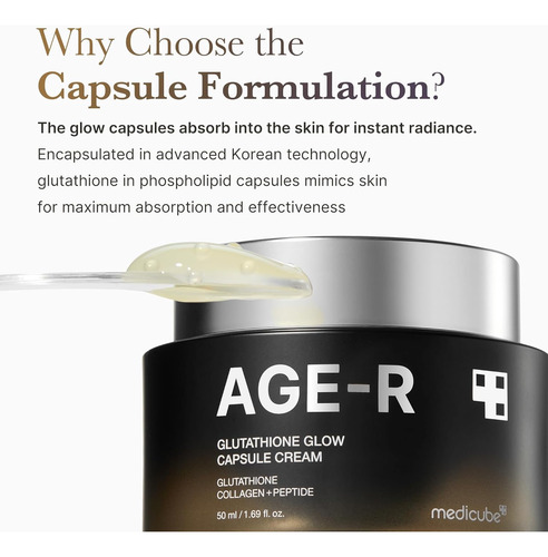Medicube Age-r Glutathione Glow Capsule Crema Facial Todo Tipo De Piel Día/noche