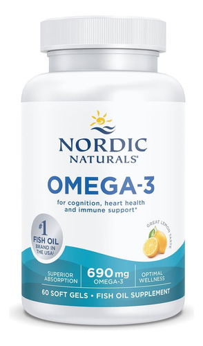 Nordic Naturals Omega 3 Sabor A Limon 60 Cap Limón