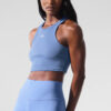 Musculosa Alo Yoga Original Azul Acero Aspire Tank M Lisa