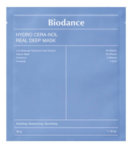 Biodance Hydro Cera-nol Real Deep Mask 4 Piezas Tipo De Piel Normal