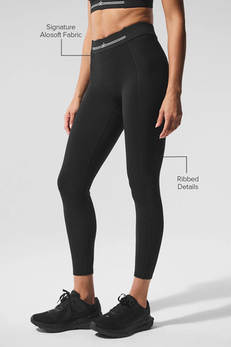 Alo Yoga Calza Alosoft High-waist 7/8 Relay Legging Negro Alosoft High-waist 16 - 18