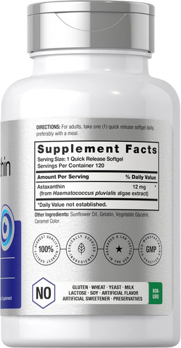 Horbäach Astaxantina 12 Mg | Triple Suplementos Antioxidante S/n