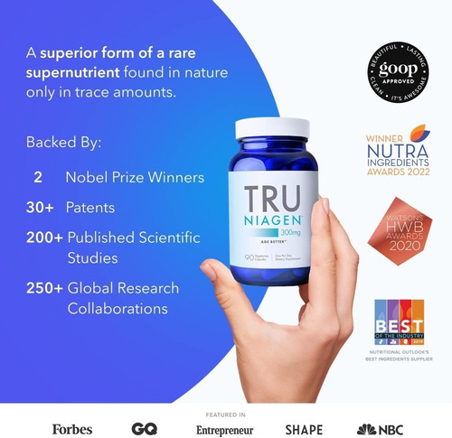 Suplemento Potenciador Nad+ Antienvejecimiento Tru Niagen Sin Sabor