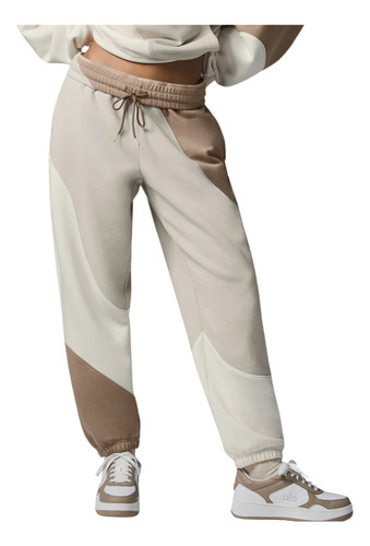 Alo Yoga Pantalón Jogger Unisex Make Waves - Original Marron Y Beige Make Waves L - 12