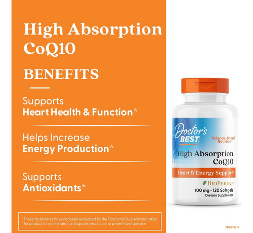 Doctors Best Suplemento Coq10 - Alta Absorción X120 Cápsula Sin Saborizantes