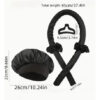 Kit Gorro Saten + Banda Rizadora + Scrunchies Rulos Curly Negro Satén