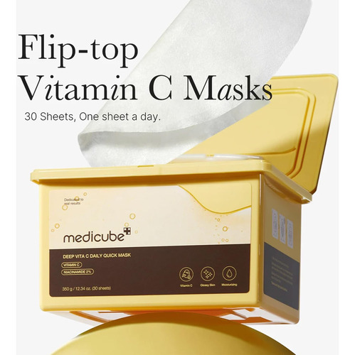 Medicube Deep Vita C Daily Quick Mask Mascarilla Facial X30h Grasa
