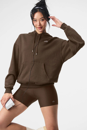 Alo Yoga Campera Chompa, Accolade Hoodie Unisex Marrón Oscuro Xs - 2 Accolade Hoodie
