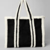 Alo Yoga - Bolsa Tote Winterfun Suave Tejido Tipo Gamuza Negro Y Blanco Tejido Tipo Gamuza Acabado Suede-like Metálicos En Acabado Plateado Mate Negro