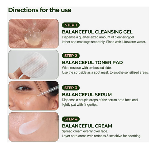 Torriden Balanceful Trial Kit 4 Para Piel Sensible, Grasa