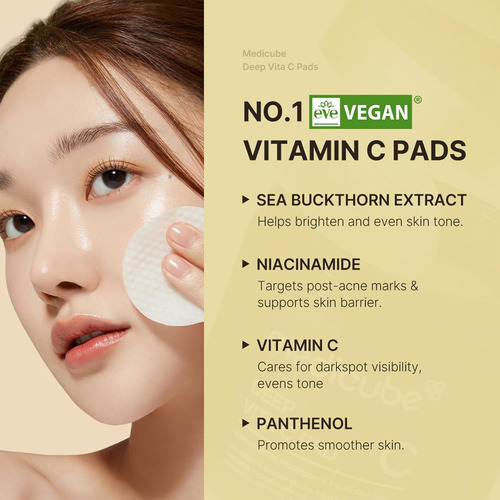 Medicube Almohadillas Faciales Deep Vita C Luminosidad Visib Todo Tipo De Piel