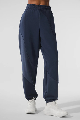 Alo Yoga Pantalón Jogger Unisex Make Waves - Original Azul Marino Make Waves S - 4