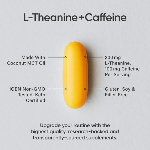 L Theanine + Caffeine 60 Cap - Sports Research Sin Sabor