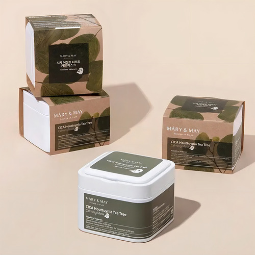 Mary&may Cica Houttuynia Tea Tree Calming Mask Coreana Tipo De Piel Todo Tipo De Piel