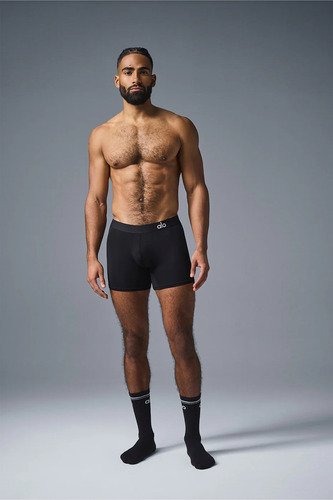 Alo Yoga Boxer - Calzoncillos Comodidad Absoluta - Original Negro Liso 2xl