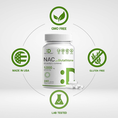 Deal Supplement Suplemento Nac Glutathione Apoyo Antioxidant Sin Sabor