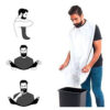 Capa Para Afeitarse Con Sopapa Manta Atrapa Pelo Barba Color Blanco