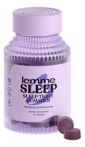 Kardashian Lemme Sleep Melatonina Y Magnesio 60 Gomitas Sabor Frutos Rojos